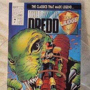 Judge Dredd: Law of Dredd #7 (1990) Quality Comics, Dinosaur, I am the Law